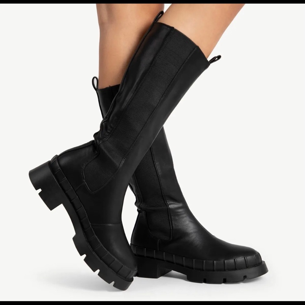 NEVER WORN black PU Raid boots